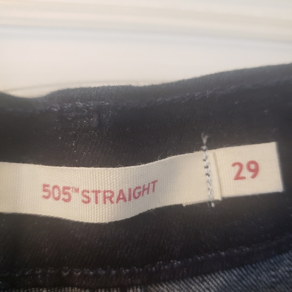 NWT 505 Straight dark wash Levi's jeans 8 , 29/30 - Picture 5 of 14
